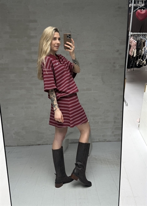 Pilova polo tee Cabernet Striped Gestuz 